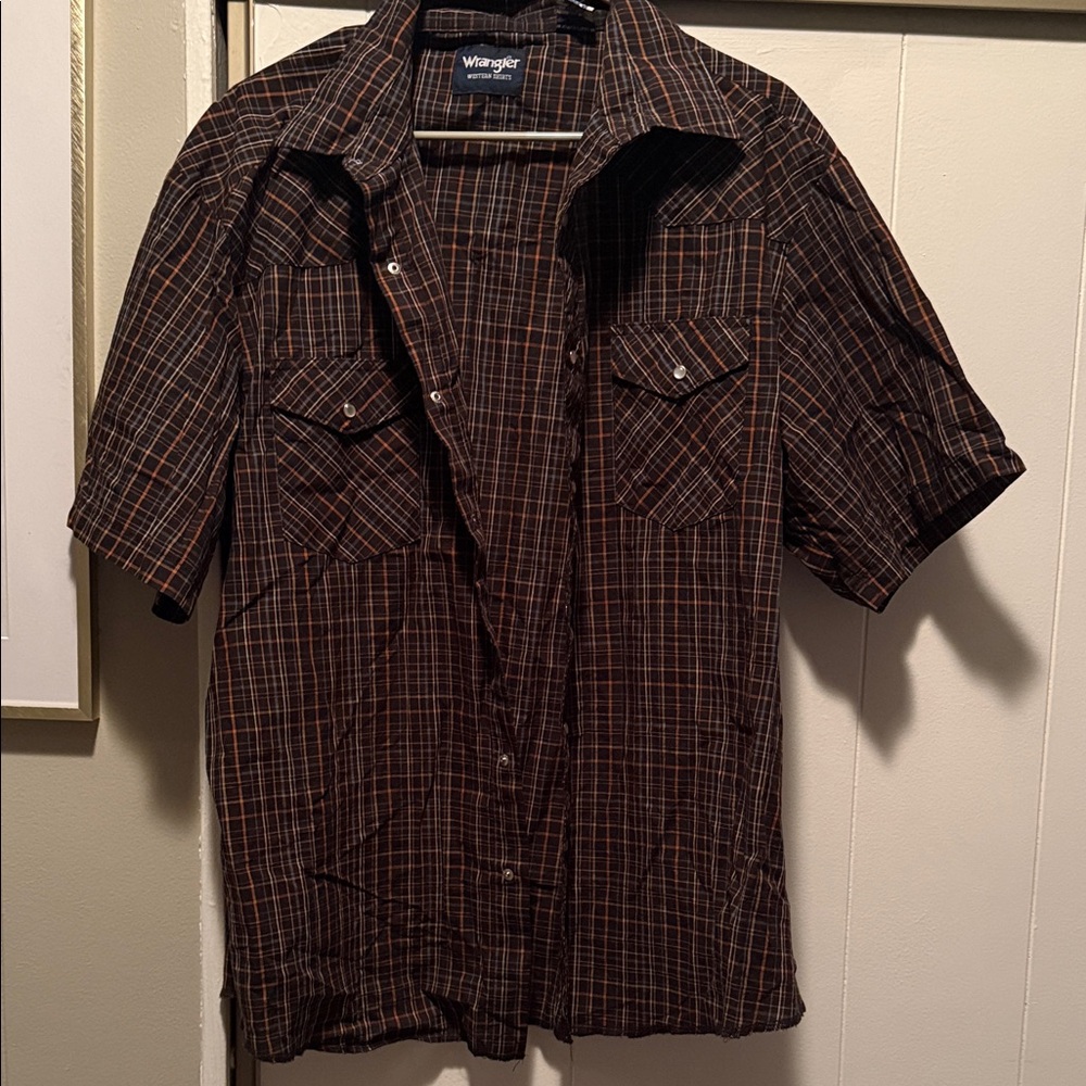 Wrangler Men's Pearl Snap Button Up Shirt